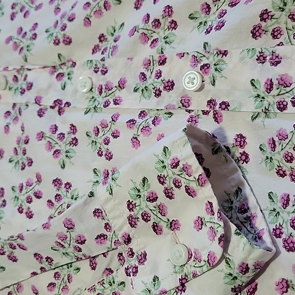 J. Crew 100% Cotton Light Pink Floral Button Down Shirt - Picture 7 of 15